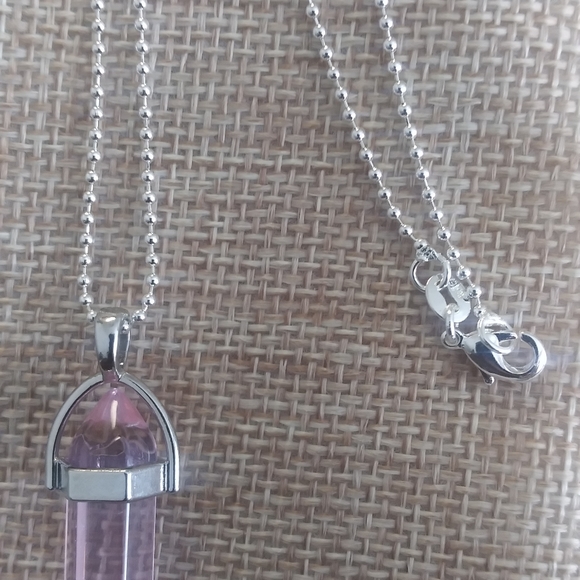 Bullet Shape Gemstone Necklace - Picture 2 of 3
